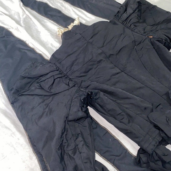 Antique Victorian Leg of Mutton Sleeve Jet Bead Silk Bodice Needlework 1890s - Picture 14 of 16